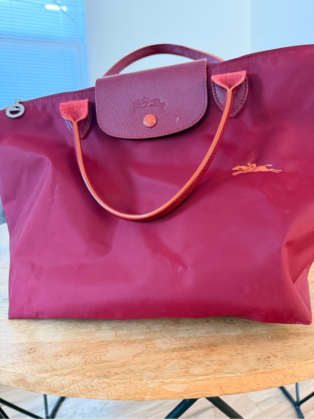 Longchamp Le Pliage Medium Tote Bag in Burgundy